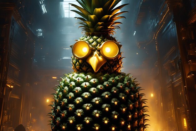 Photo creative pineapple consept