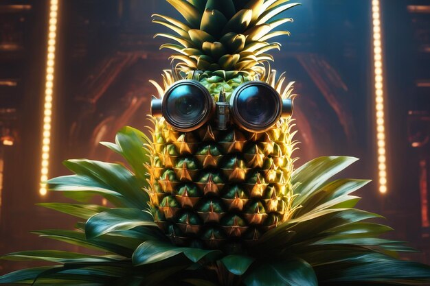 Foto concetto creativo di ananas