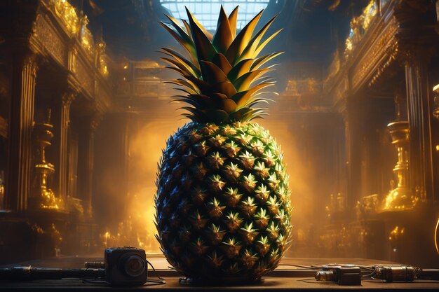 Foto concetto creativo di ananas