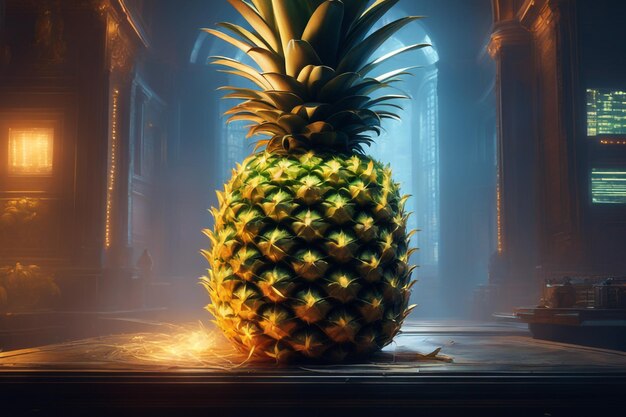 Photo creative pineapple consept