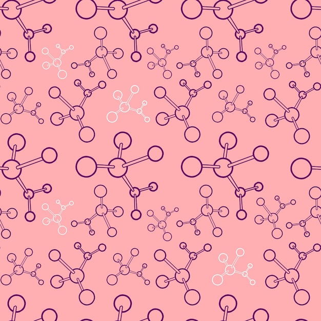 Fondo rosa creativo della molecola medica