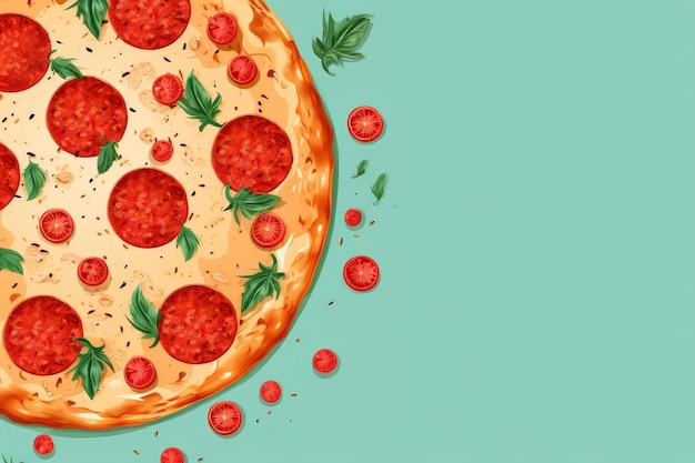 Creative Pizza mockup background Generate Ai