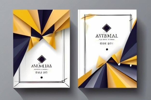 Photo creative polygonal card template design