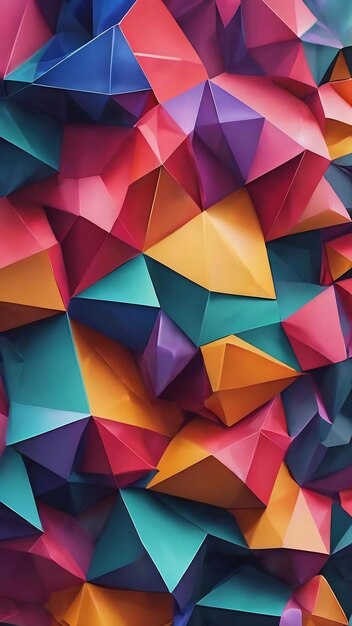 Creative polygonal wallpaper with connections