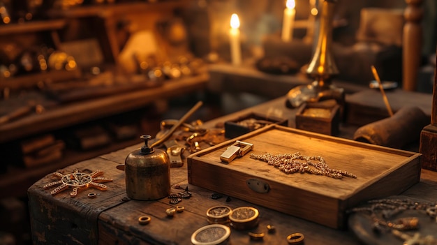 Creative Production of Precious Jewelry Medieval Workshop