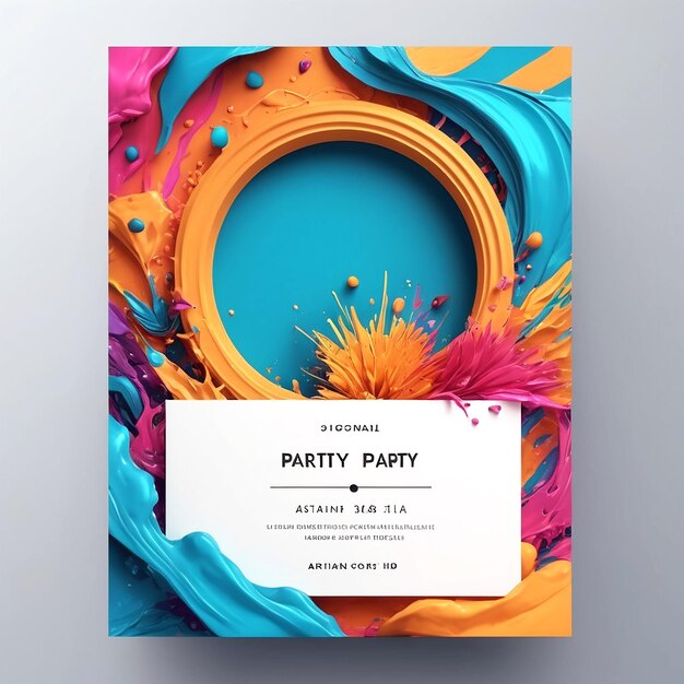 Creative Professional Vibrant Party Invitation Cards Design