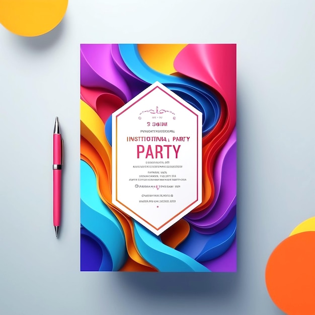 Creative Professional Vibrant Party Invitation Cards Design