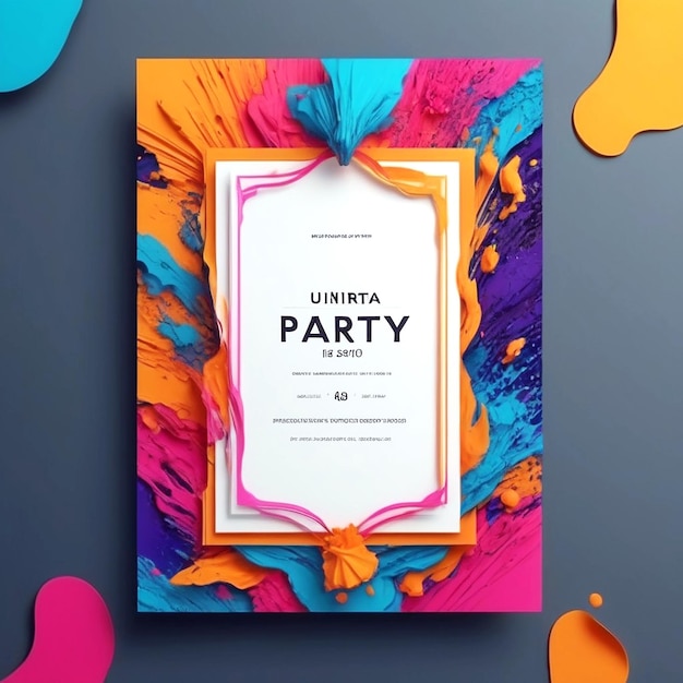 Creative Professional Vibrant Party Invitation Cards Design