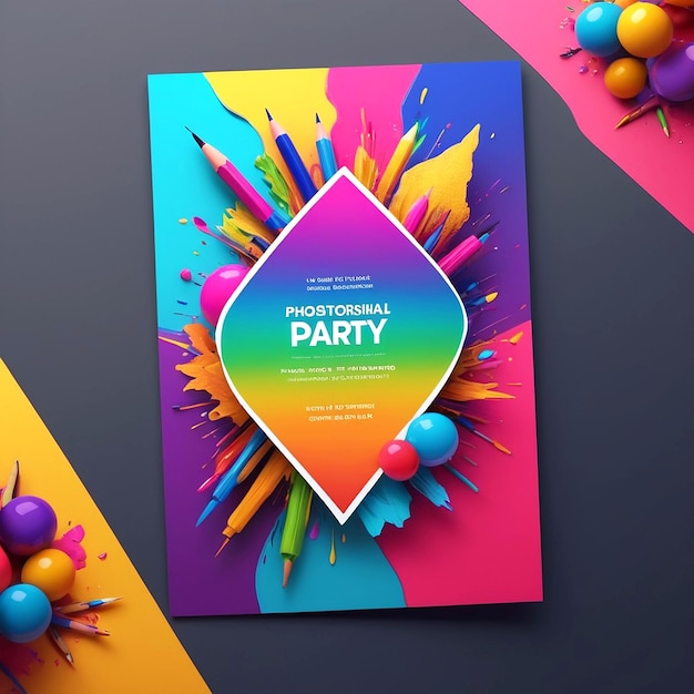 Creative Professional Vibrant Party Invitation Cards Design