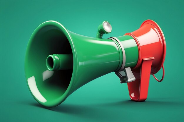 Creative retro 3d magazine collage image of ear listening bullhorn announcement