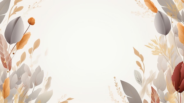 creative sage petal background with space for text with autumn flower design