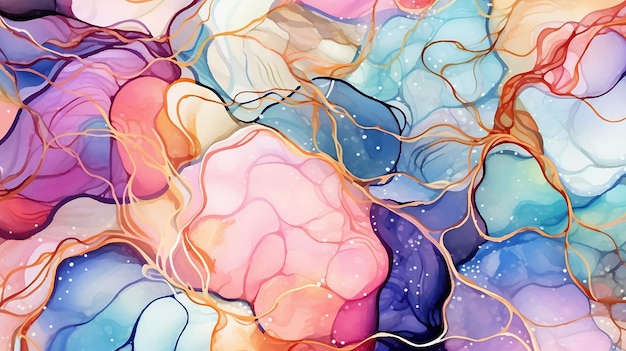 Creative seamless pattern modern design alcohol ink Generative AI