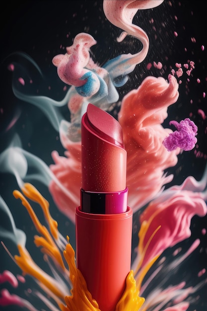 creative set of lipstick make up