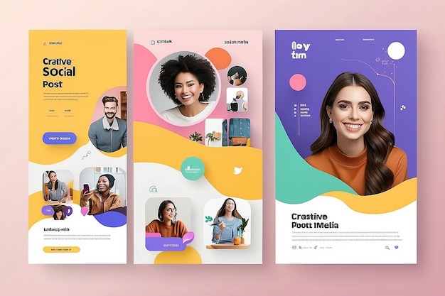 クリエイティブなソーシャルメディア投稿テンプレート