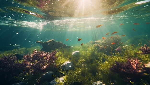 Creative underwater documentary style photoshoot realistic under water photoshoot professional