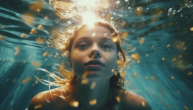 Creative underwater documentary style photoshoot Realistic under water photoshoot professional