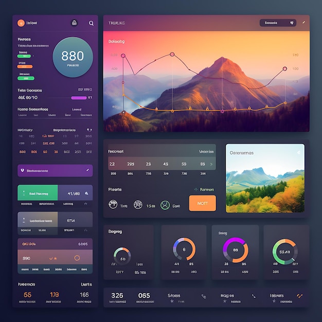 Photo creative user interface kit concepts