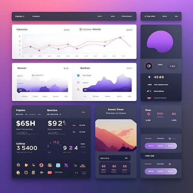 Photo creative user interface kit concepts