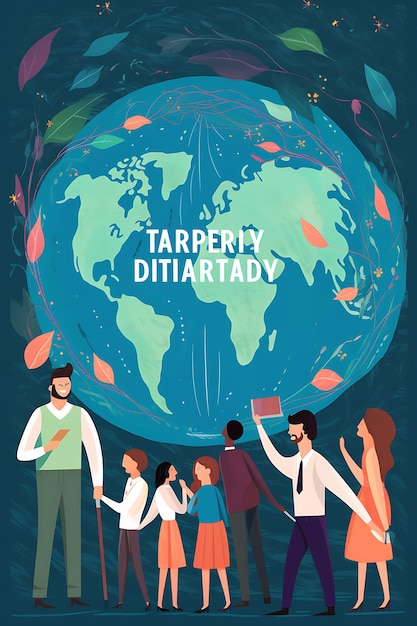 Креативный векторный плакат с абстрактным 2D-изображением к международным дням и всемирному событию