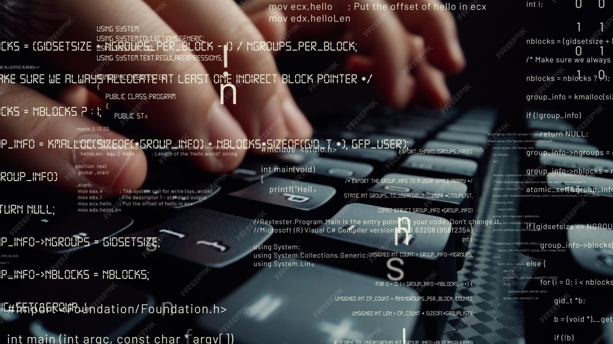 Premium Photo | Creative visual of computer programming coding and ...