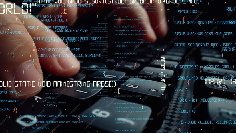 Premium Photo | Creative visual of computer programming coding and ...