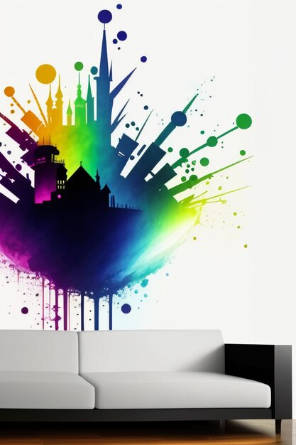 Creative wallpaper background simple style illustration colorful abstract art banner shape