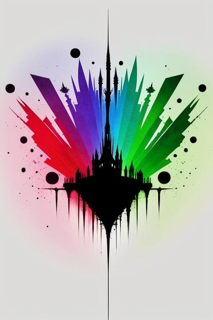 Creative wallpaper background simple style illustration colorful abstract art banner shape