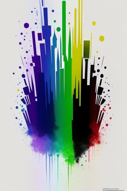 Creative wallpaper background simple style illustration colorful abstract art banner shape