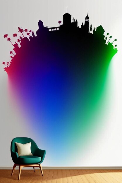 Creative wallpaper background simple style illustration colorful abstract art banner shape