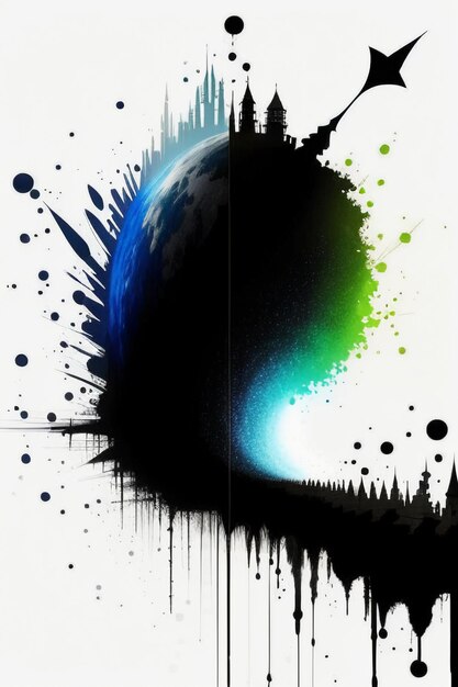 Photo creative wallpaper background simple style illustration colorful abstract art banner shape