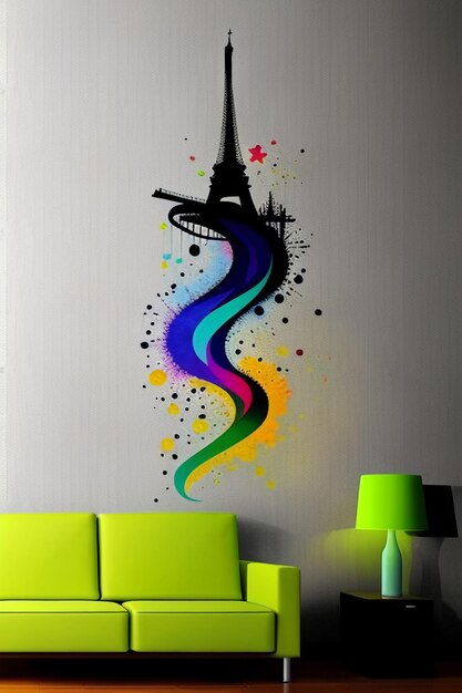 Creative wallpaper background simple style illustration colorful abstract art banner shape