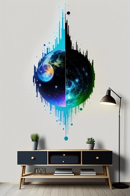 Photo creative wallpaper background simple style illustration colorful abstract art banner shape