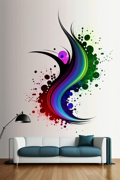 Creative wallpaper background simple style illustration colorful abstract art banner shape