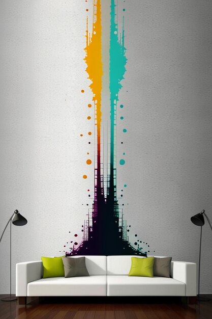 Creative wallpaper background simple style illustration colorful abstract art banner shape