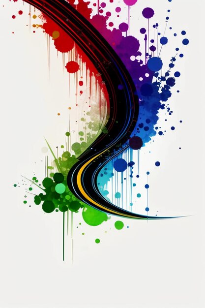 Creative wallpaper background simple style illustration colorful abstract art banner shape