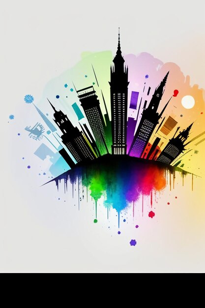 Photo creative wallpaper background simple style illustration colorful abstract art banner shape