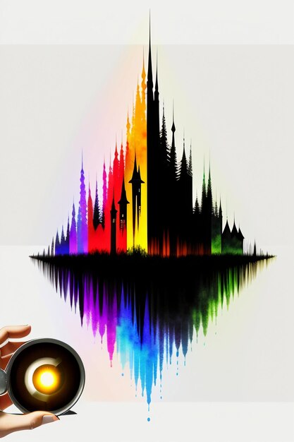 Photo creative wallpaper background simple style illustration colorful abstract art banner shape