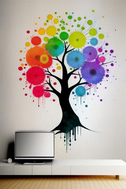 Creative wallpaper background simple style illustration colorful abstract art banner shape