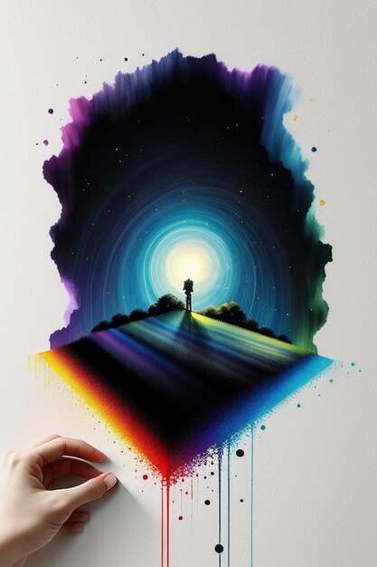 Foto sfondo creativo sfondo stile semplice illustrazione colorata arte astratta banner forma