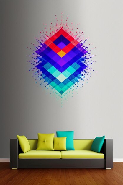 Creative wallpaper background simple style illustration colorful abstract art banner shape