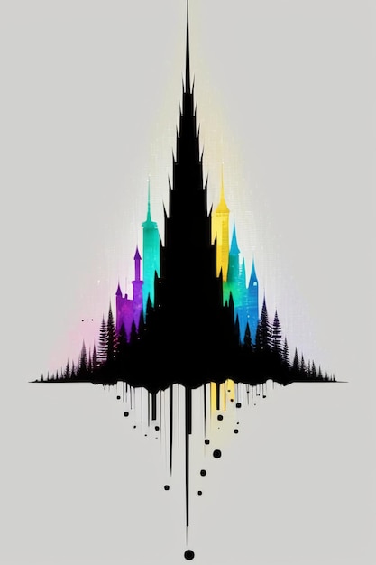 Creative wallpaper background simple style illustration colorful abstract art banner shape