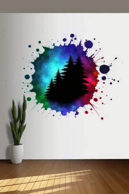 Photo creative wallpaper background simple style illustration colorful abstract art banner shape