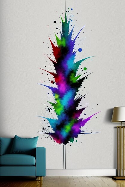 Creative wallpaper background simple style illustration colorful abstract art banner shape