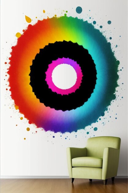 Photo creative wallpaper background simple style illustration colorful abstract art banner shape