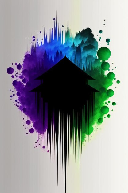 Creative wallpaper background simple style illustration colorful abstract art banner shape