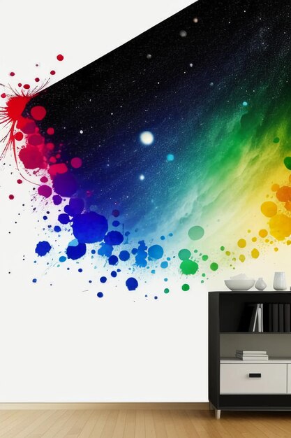 Creative wallpaper background simple style illustration colorful abstract art banner shape