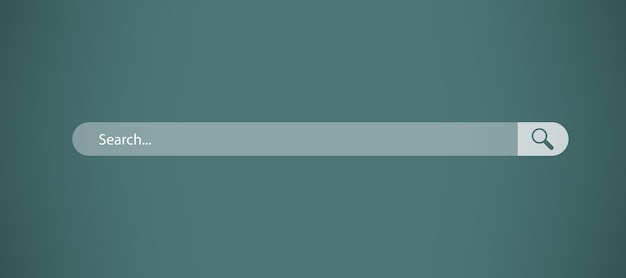 Creative website search bar on dark gray background Internet and browse concept 3D Rendering