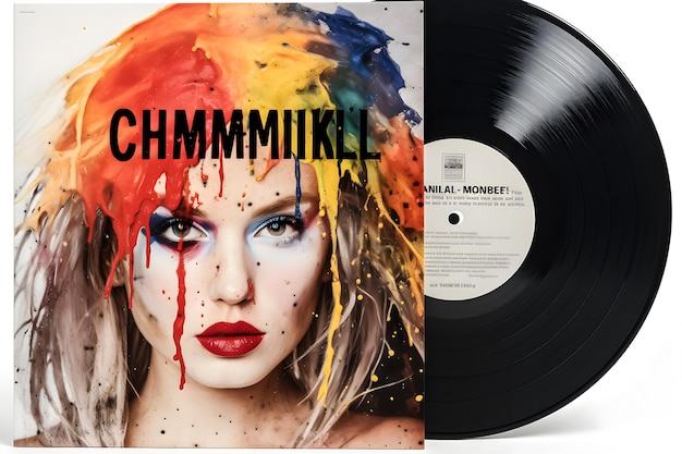 creative_woman_makeup_album_vinyl record