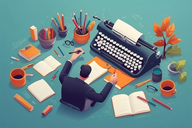 Creative writing concept illustration