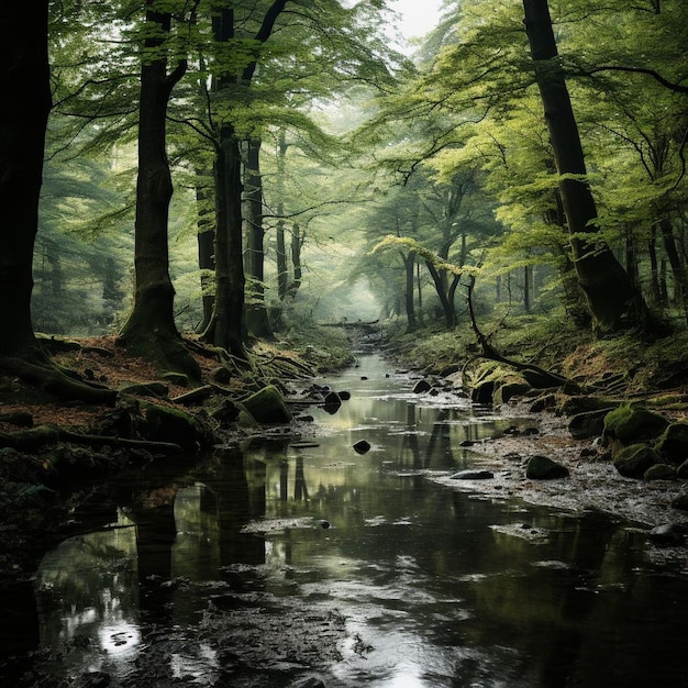 creativeshirts Ethereal Forest Green Landscape Photo